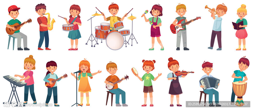 儿童音乐插图