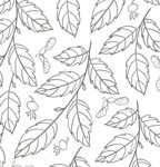 手绘植物叶片图案背景