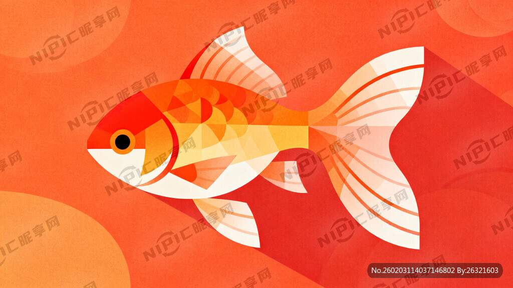 做一条抽象的金鱼 要有艺术美感