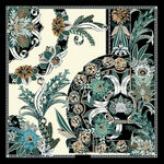 热带花 热带叶子 数码印花 水