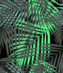 热带叶子 数码印花 热带花 