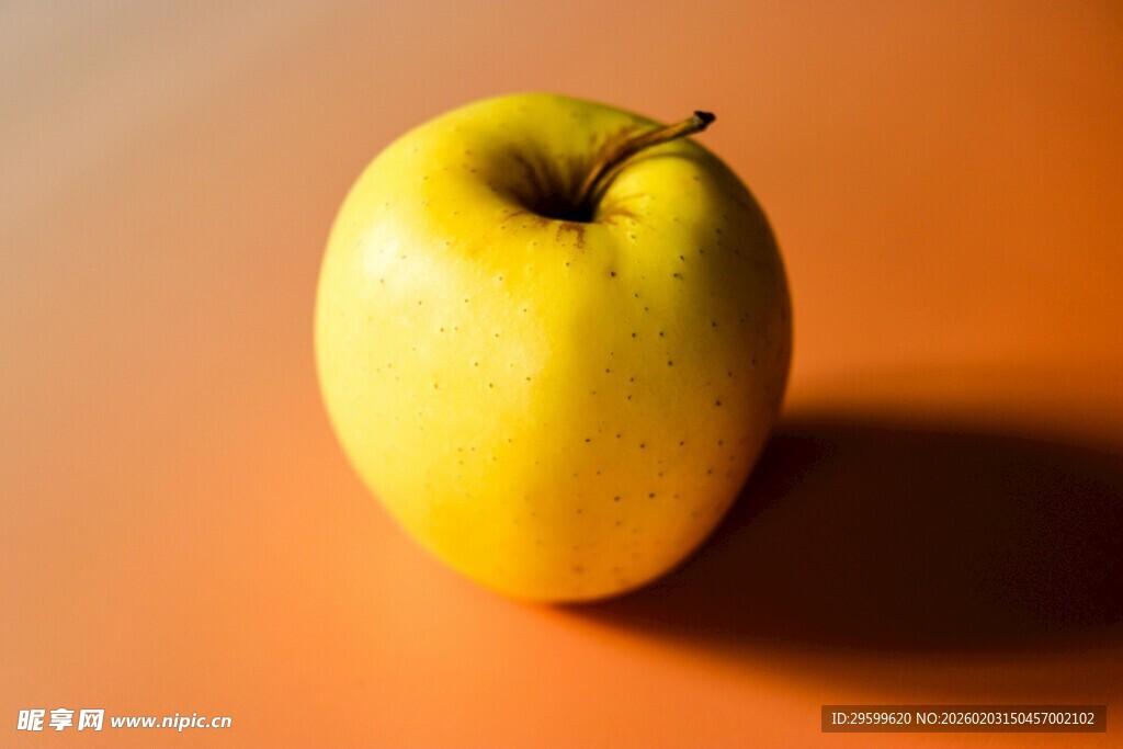 黄色苹果静物特写