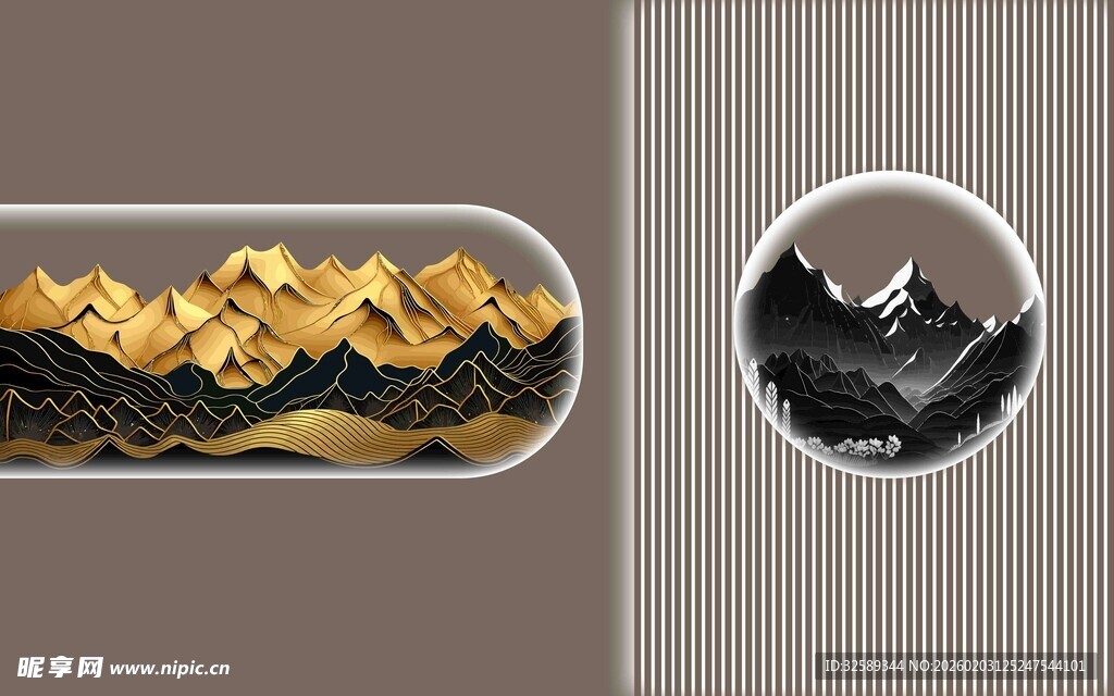 中式山水装饰摆件展示