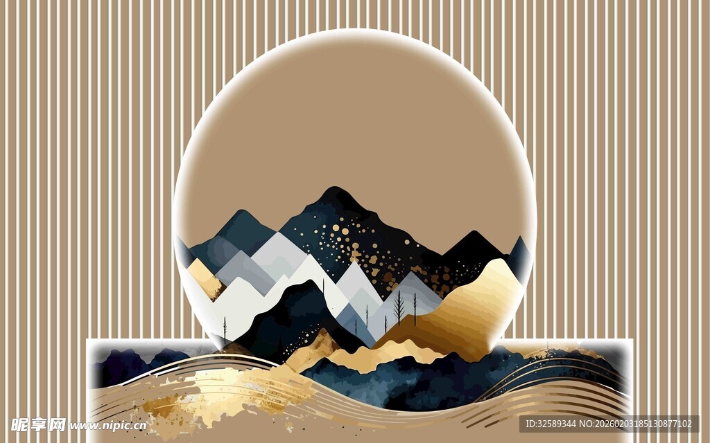 新中式山水摆件艺术景观