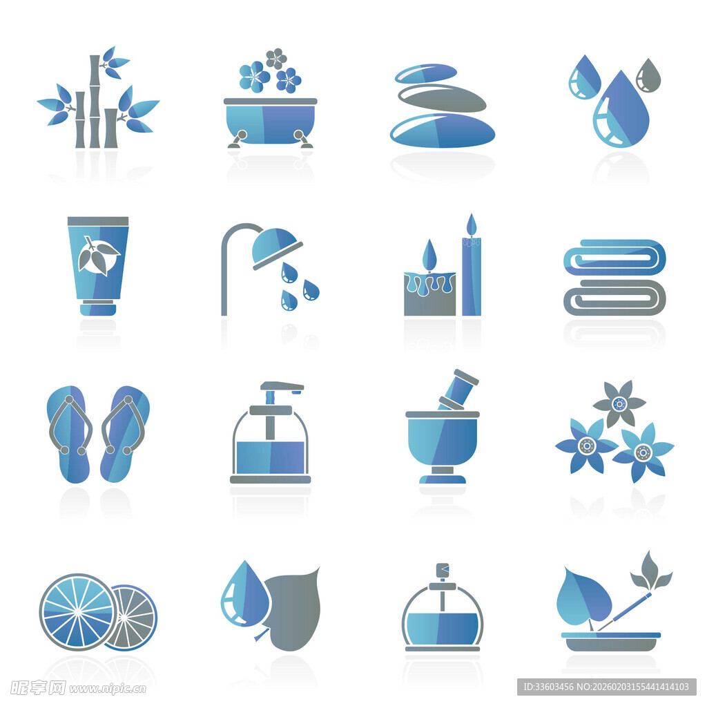 水疗相关图标集合