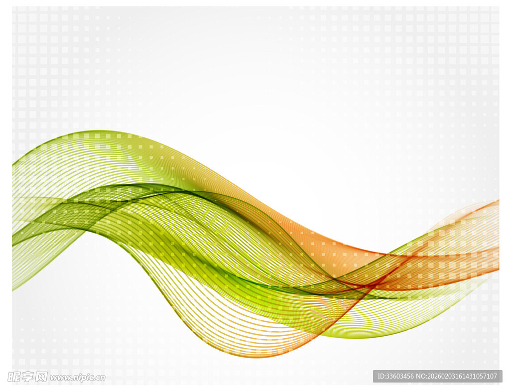 彩色飘逸动感波浪线条图