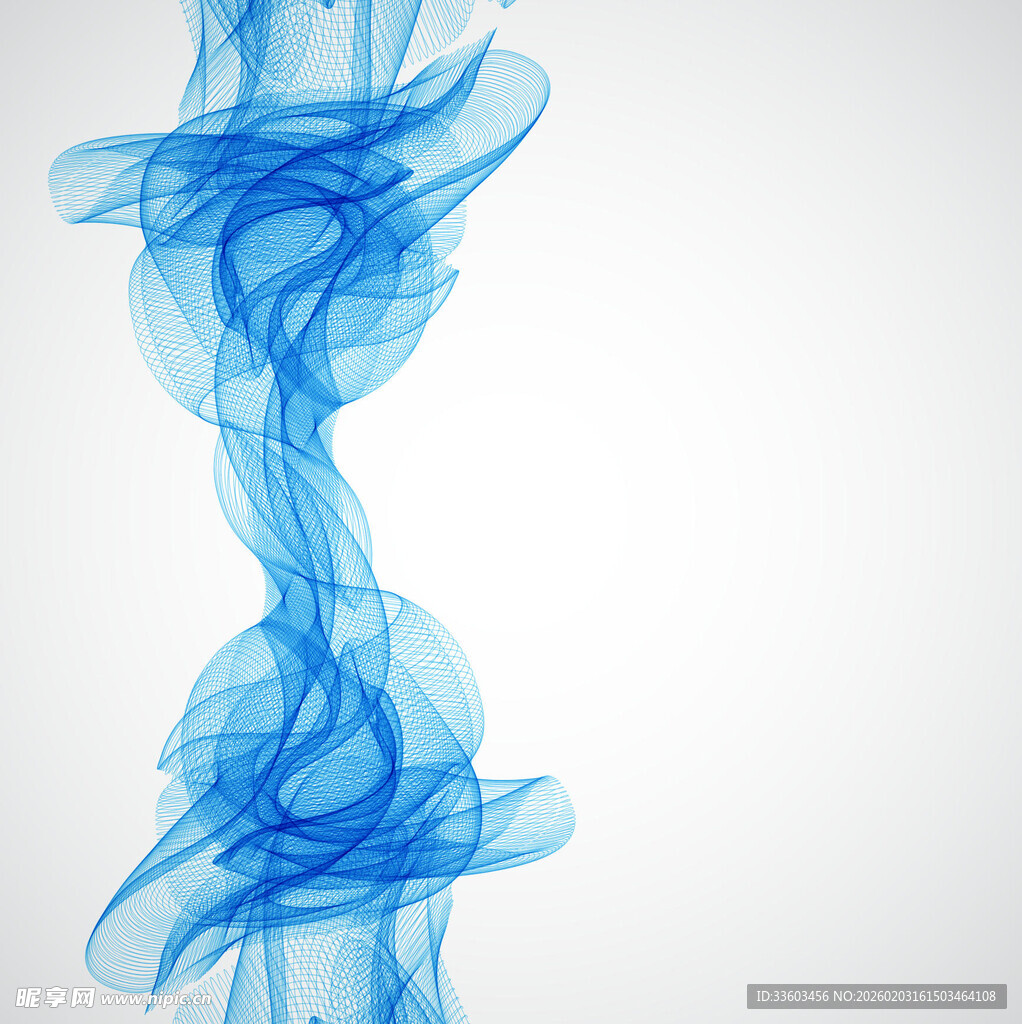 蓝色烟雾抽象艺术画面