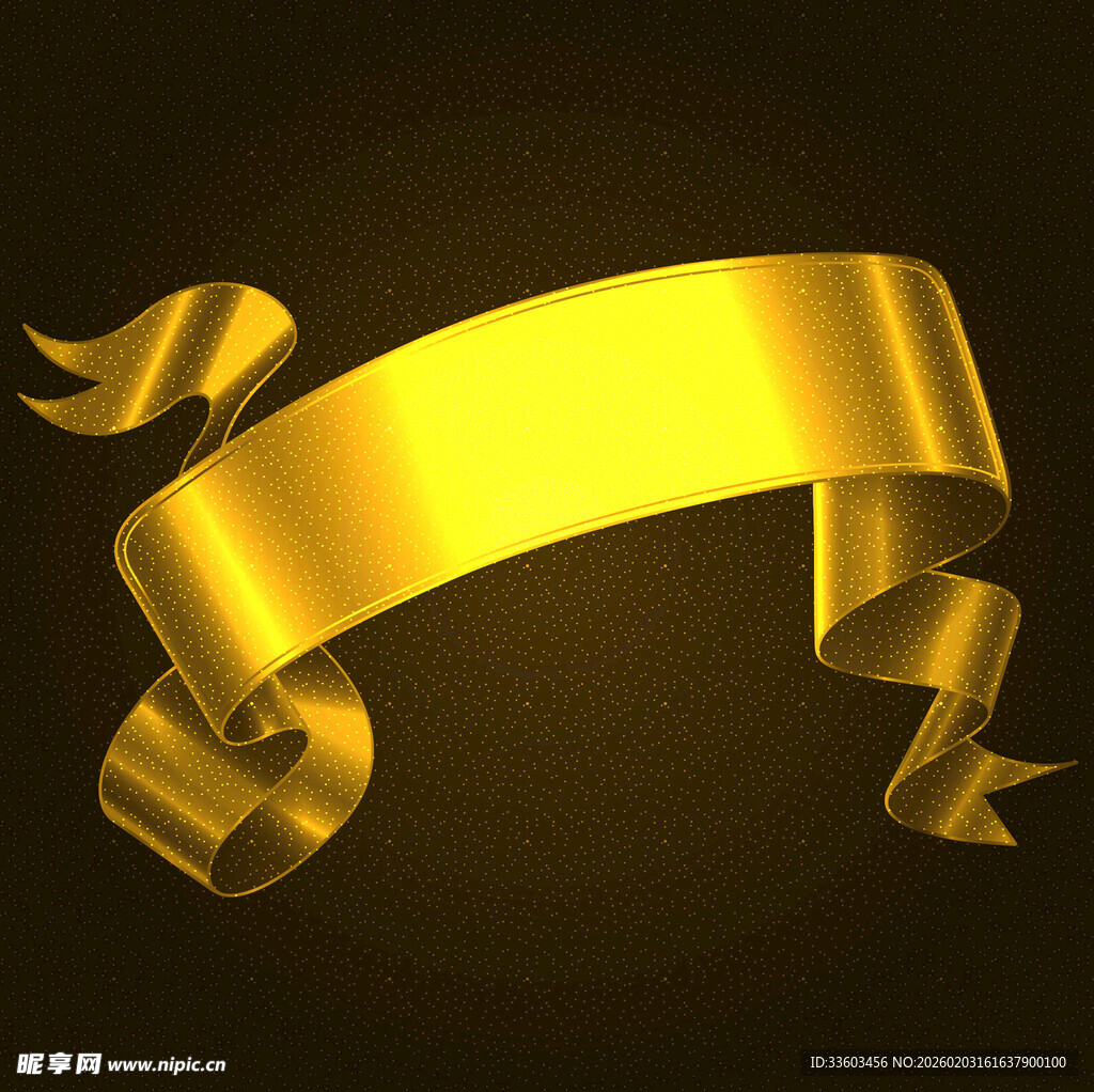 金色华丽丝带装饰图案