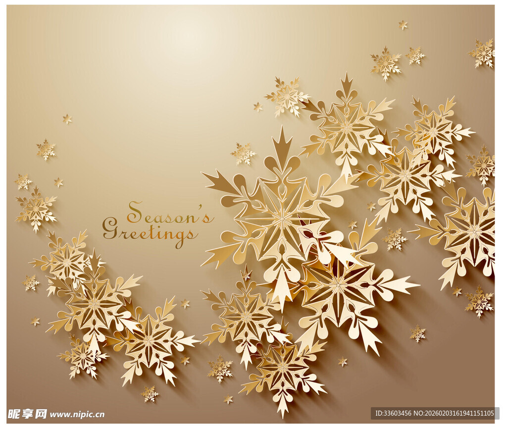 金色花卉装饰背景图