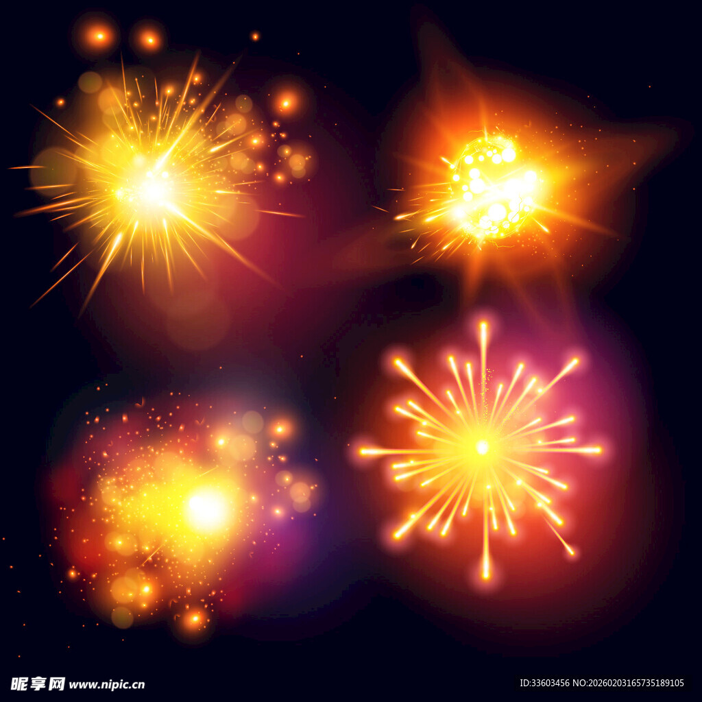 绚丽多彩烟花特效集合