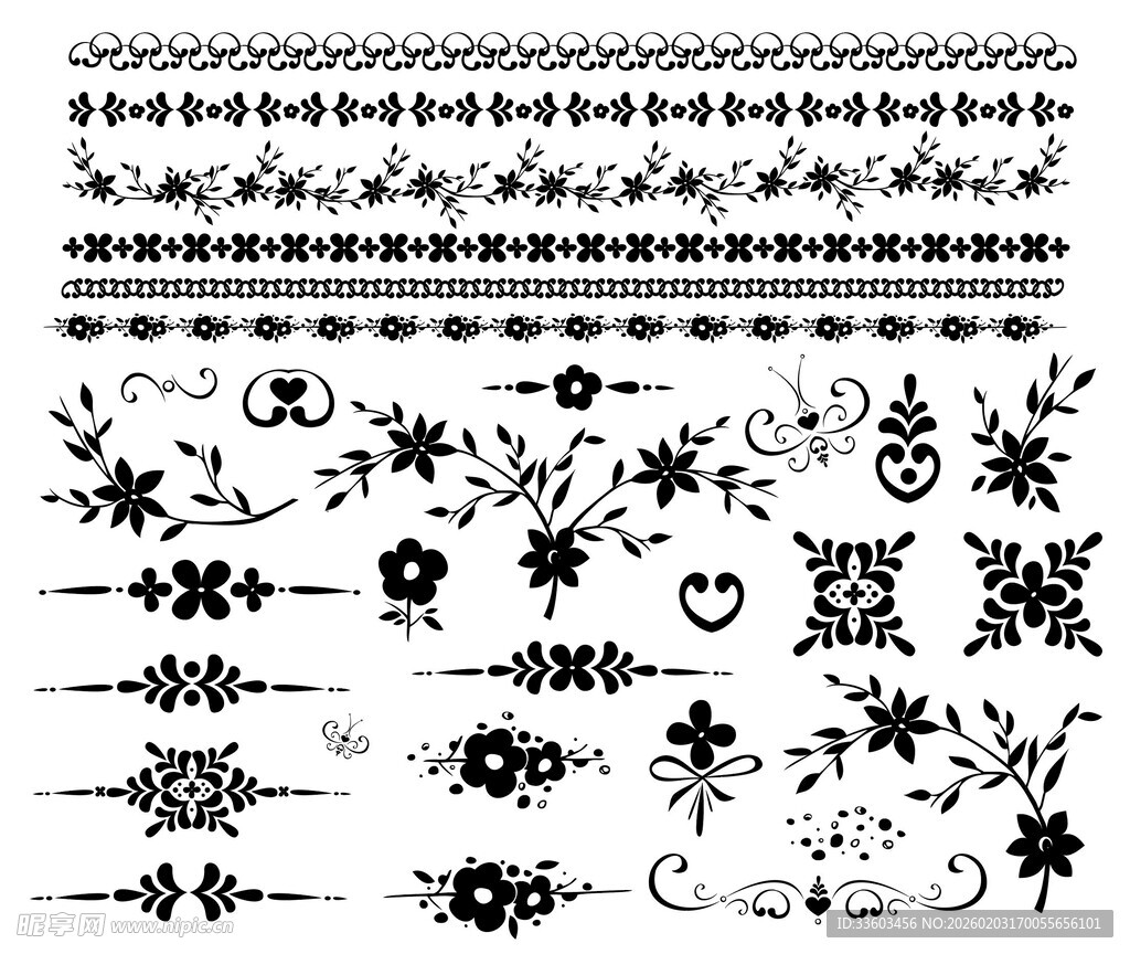 复古花纹装饰图案集合