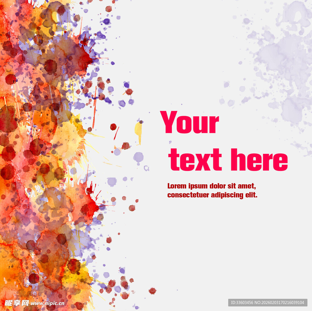 多彩抽象水彩背景模板