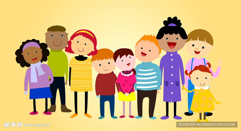 一群孩子欢乐相聚