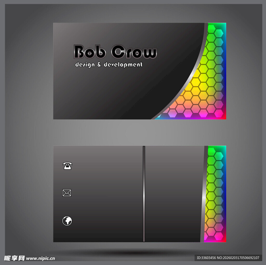 多彩创意名片设计模板