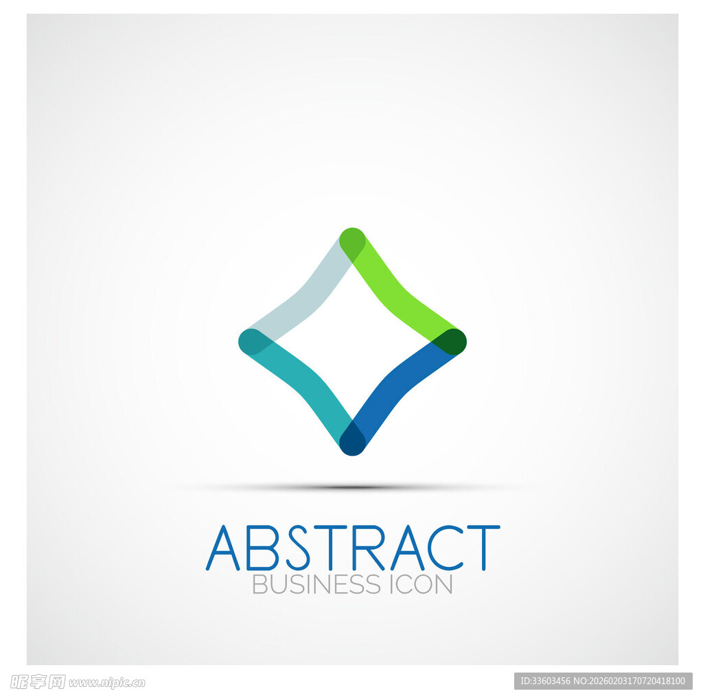 抽象几何形状标志设计