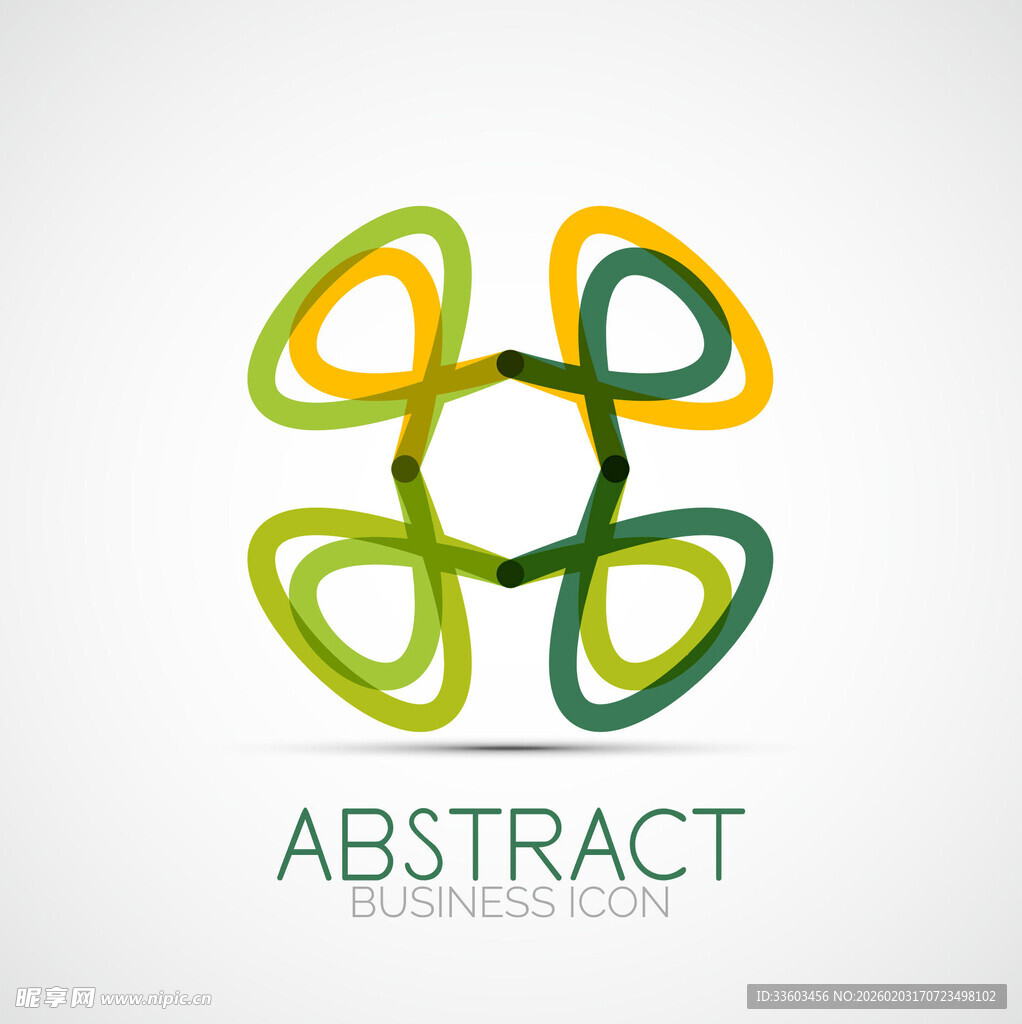 抽象几何多彩图形标志