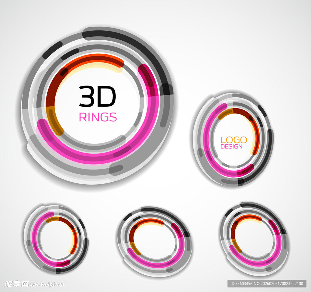 环形标签设计素材