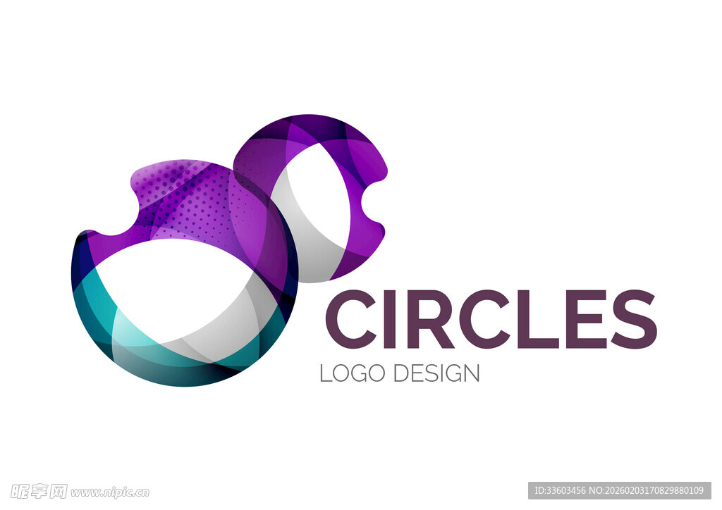 紫色环形标志设计