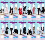 多样时尚服装模特展示