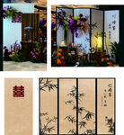 中式屏风订婚设计图