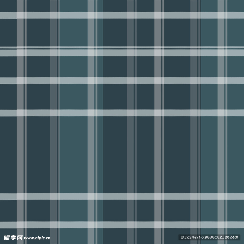 蓝绿色低调格纹格子布料