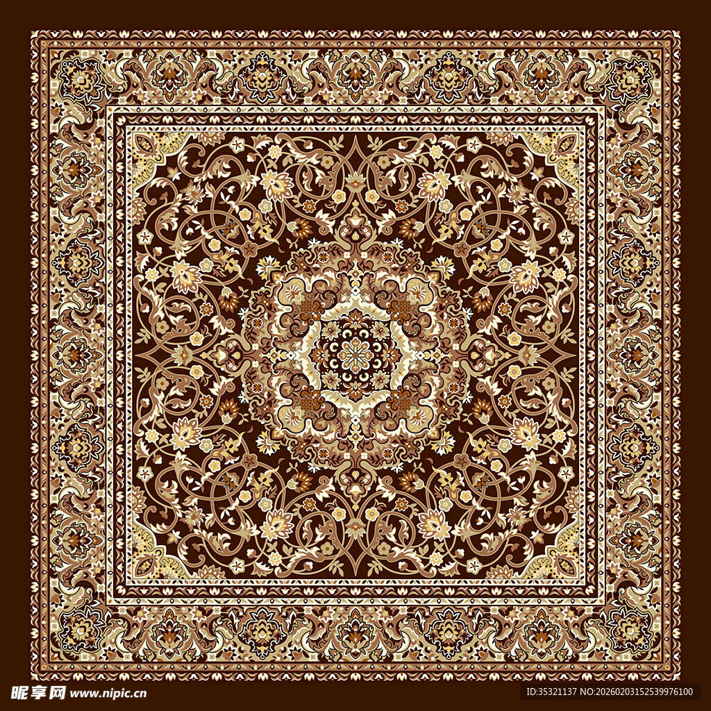 精美传统花纹地毯图案