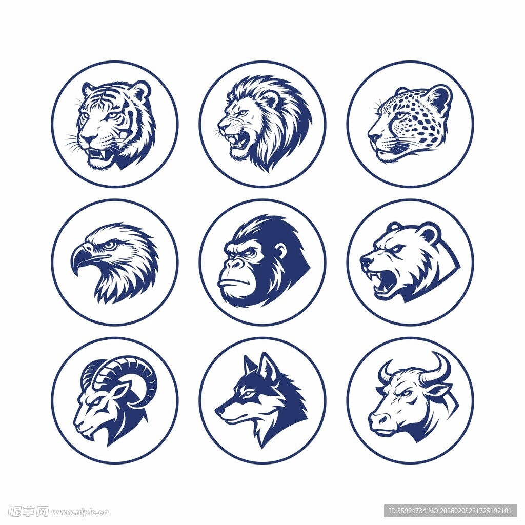 动物头像图标集合