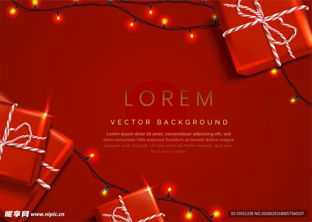 红色礼盒背景