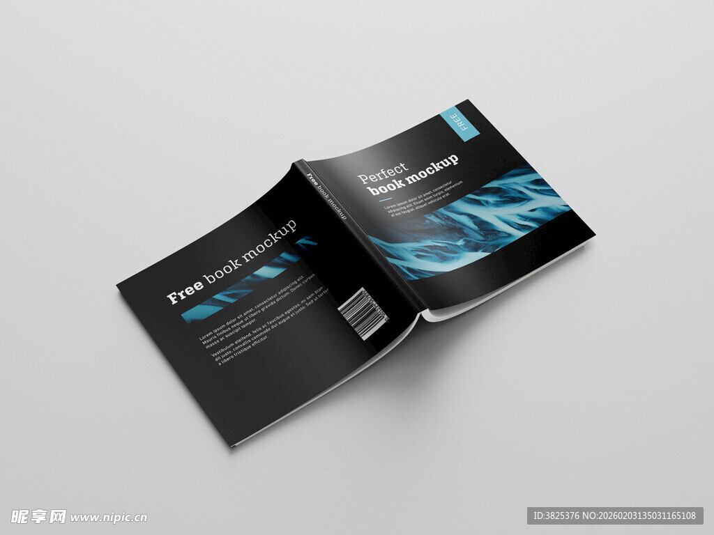 黑色折页宣传册图册设计展示样机