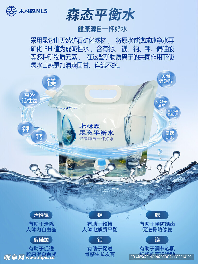 水袋 水花 水波 蓝色背影