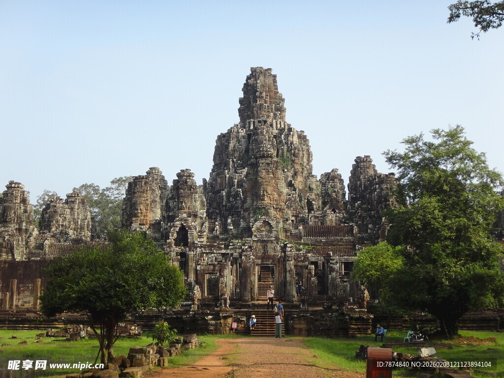吴哥窟古老寺庙建筑景观