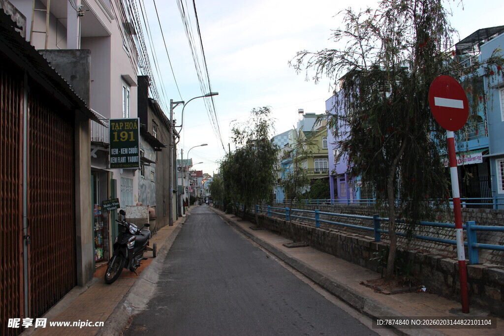 越南宁静的街道景象