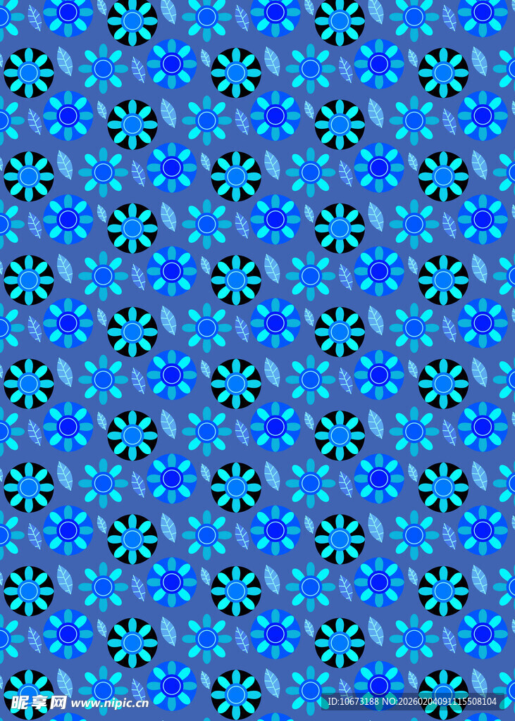 蓝色几何图案无缝背景