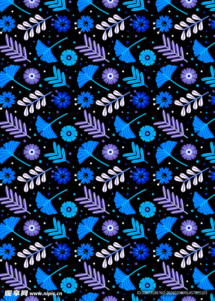 蓝色几何图案无缝背景