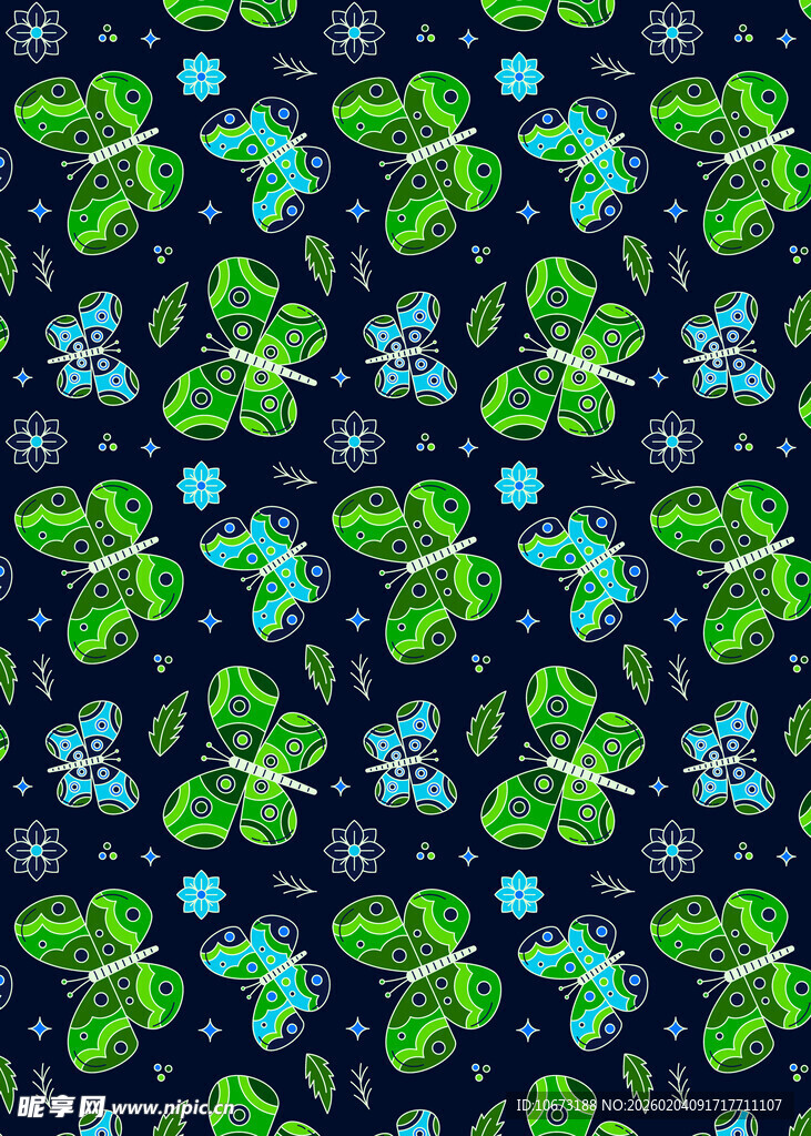 四叶草图案背景纹理