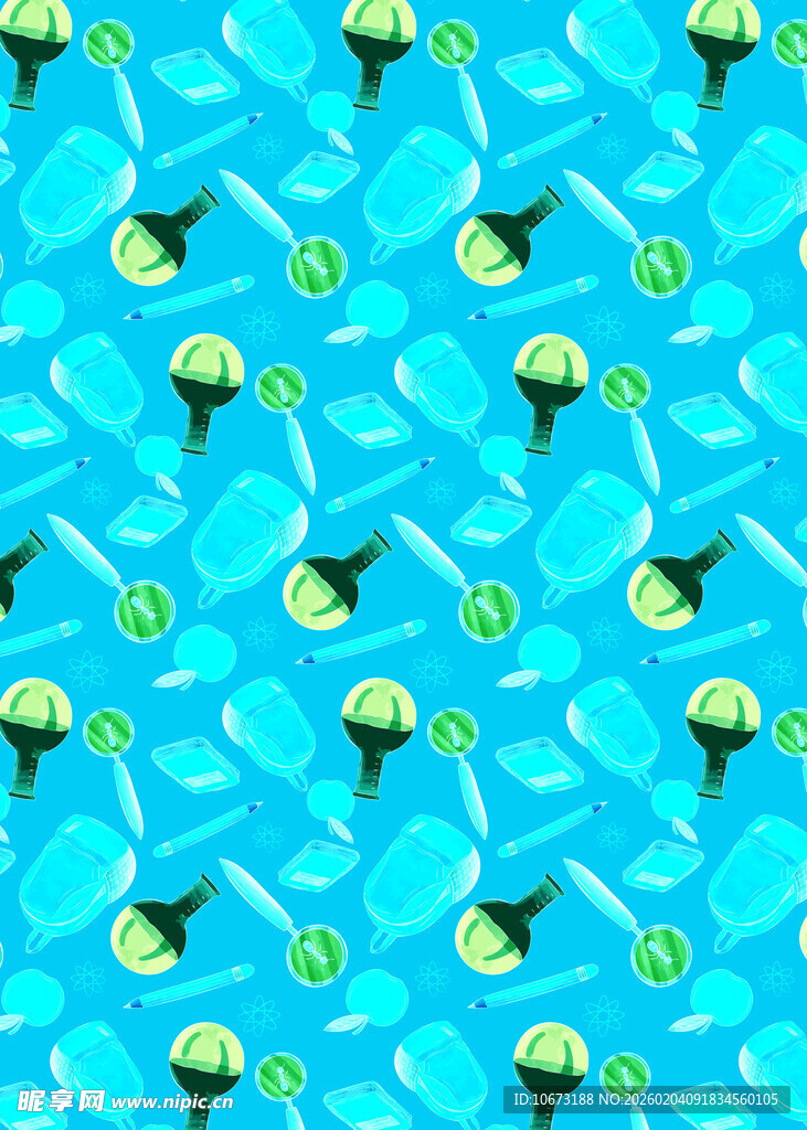 蓝色气泡图案背景纹理