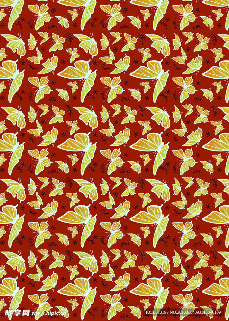 红色底金色花纹图案背景