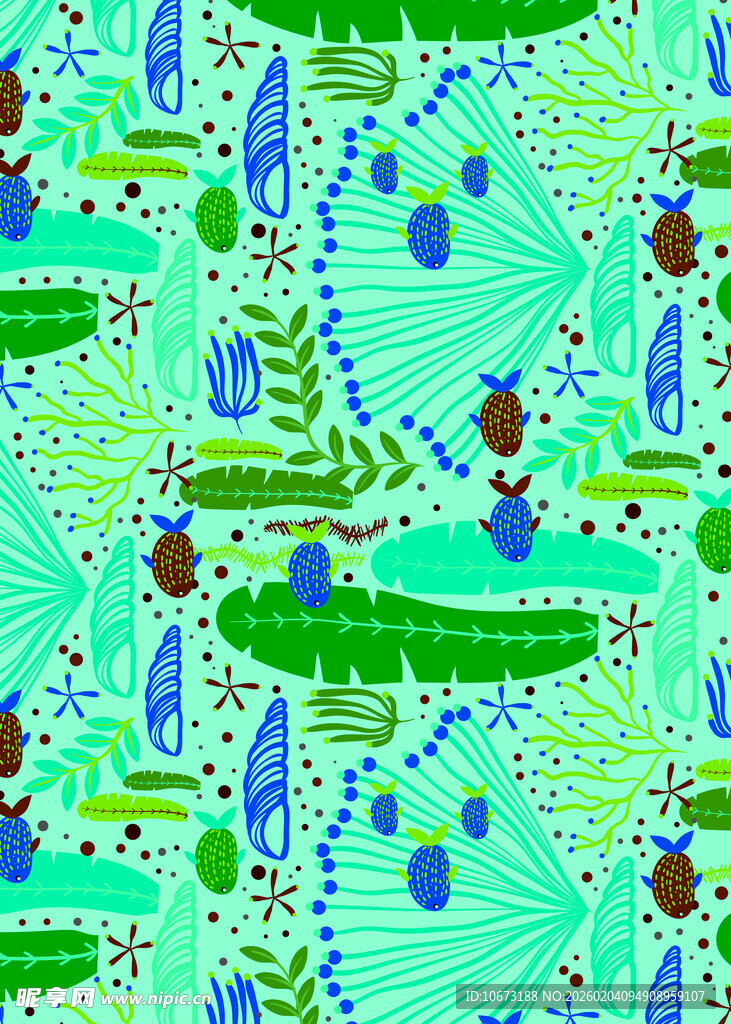 清新多彩抽象几何图案