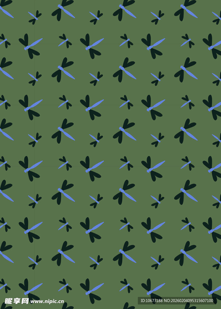 绿色底黑色图案几何纹理