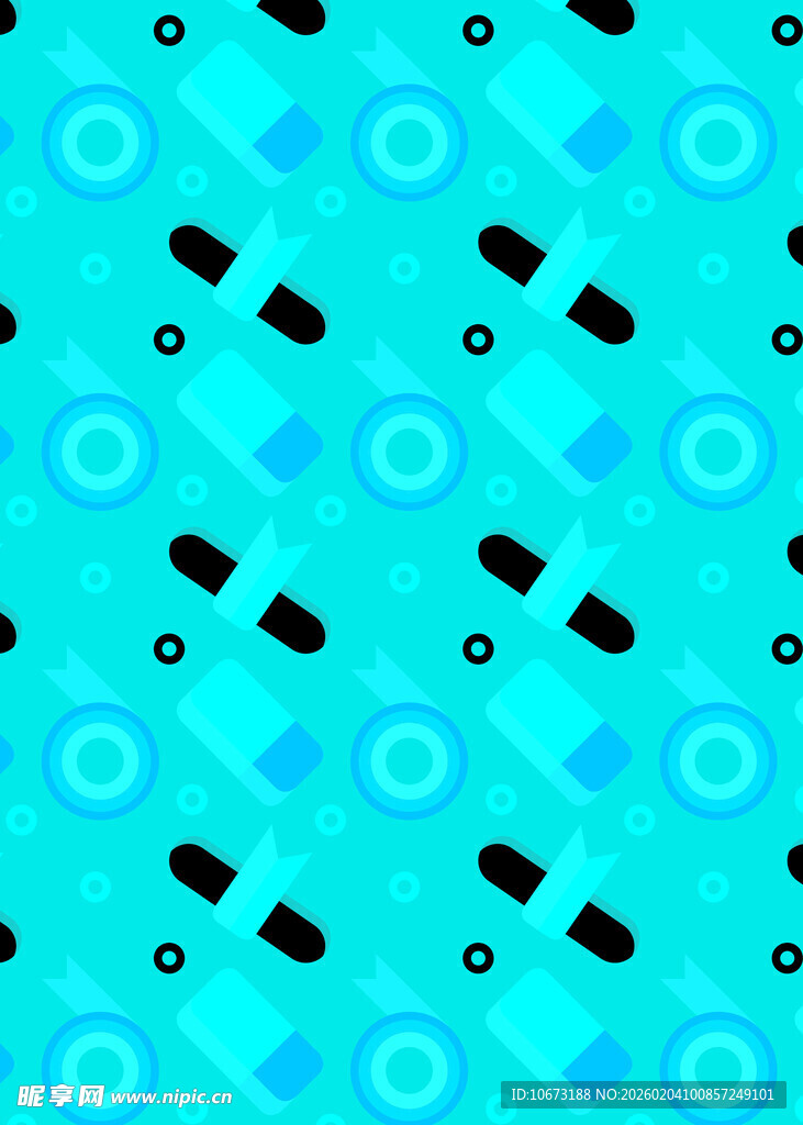 蓝底几何图案无缝背景