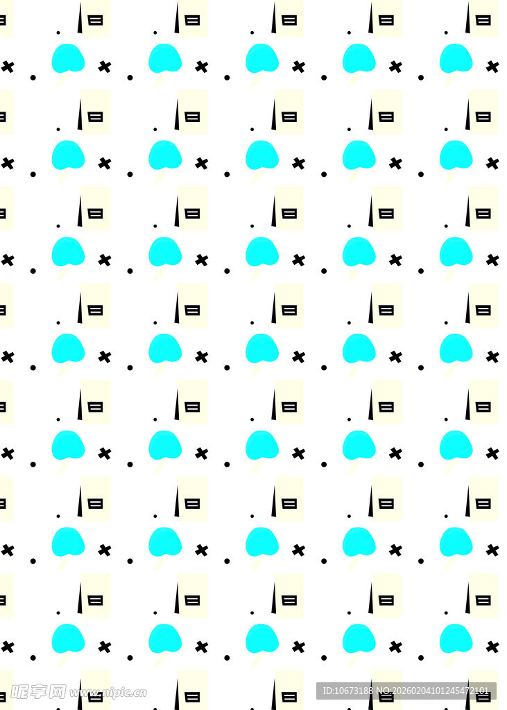 蓝色图标重复排列图案