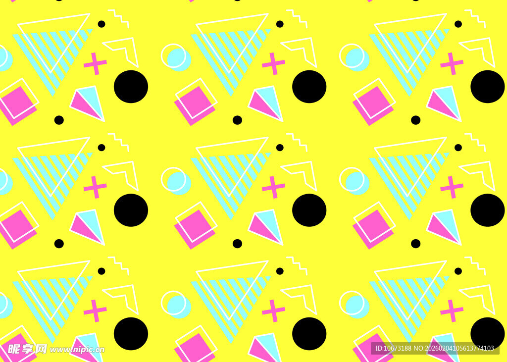 几何图案黄色背景装饰图