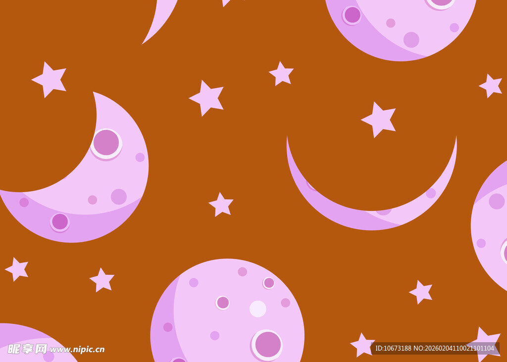 梦幻星月图案背景