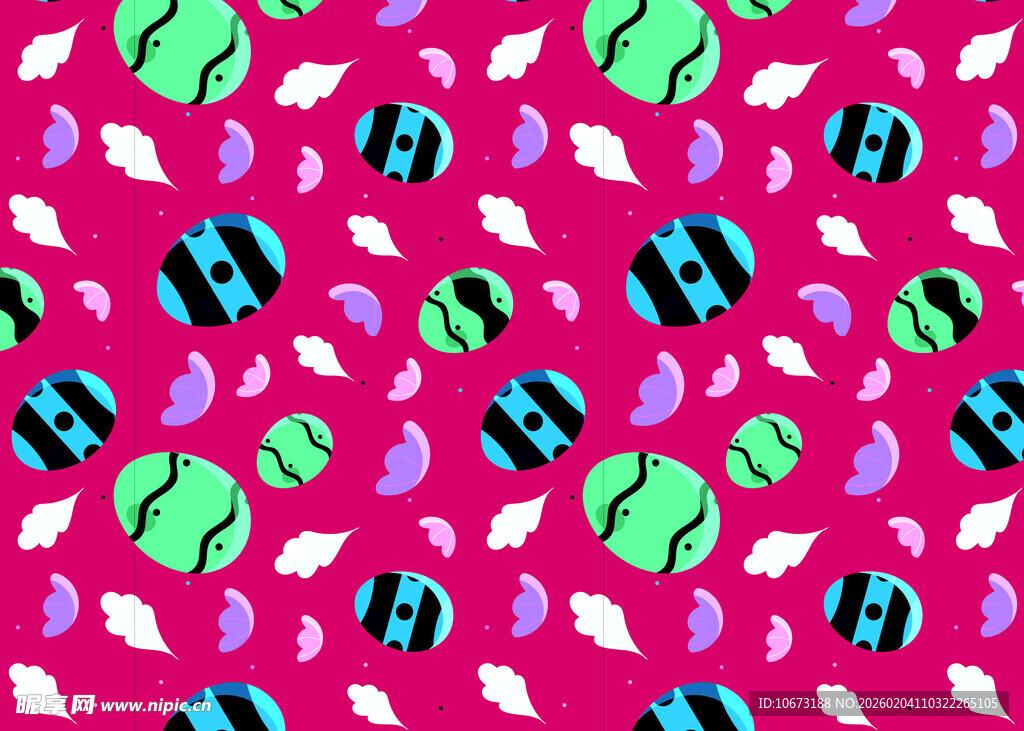 粉色底多彩图案装饰纹理