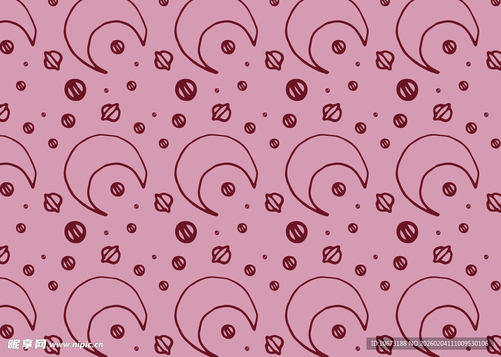 粉色漩涡圆点图案背景
