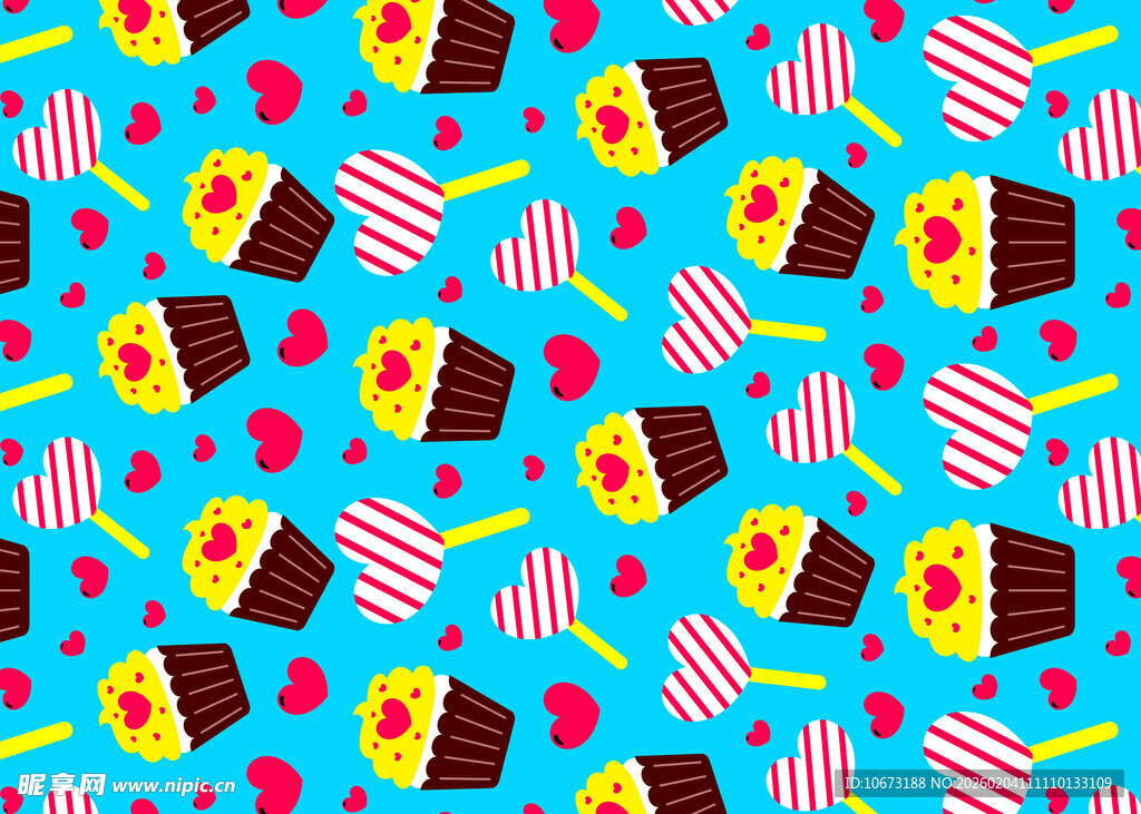 多彩零食图案背景