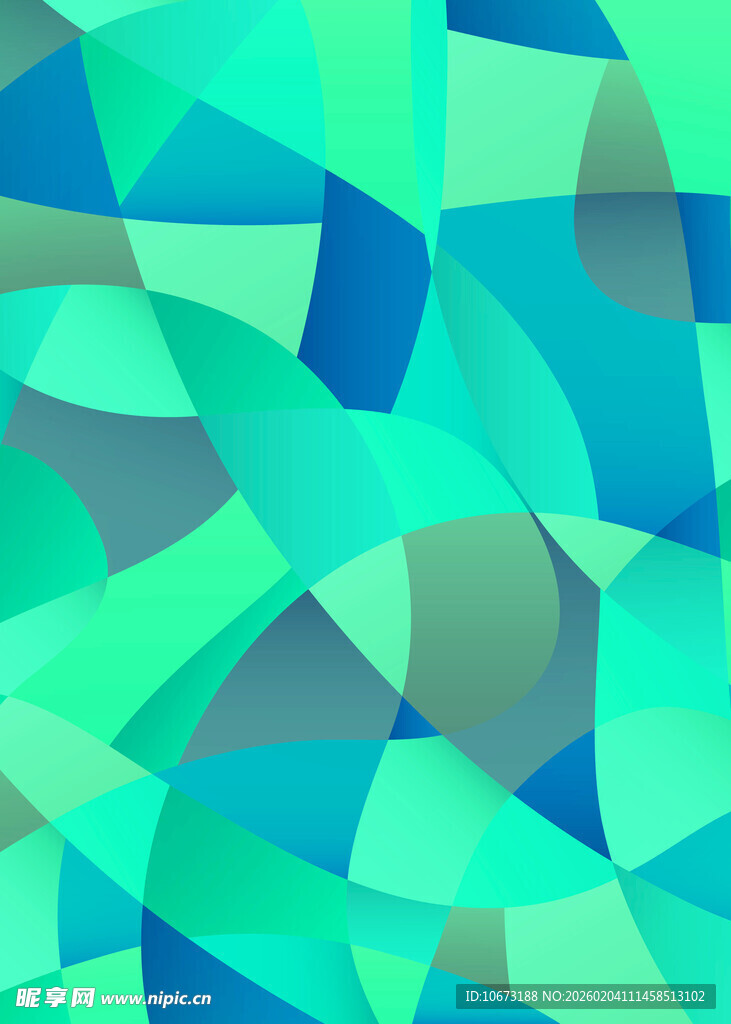 蓝绿色几何抽象图案背景