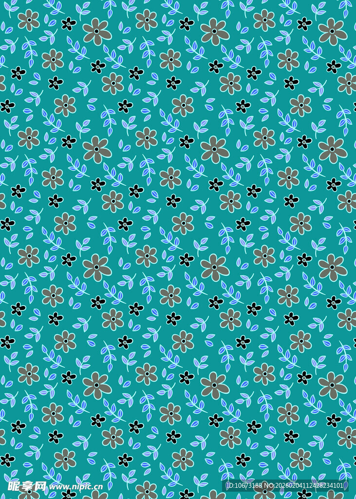 蓝绿色碎花图案纹理背景