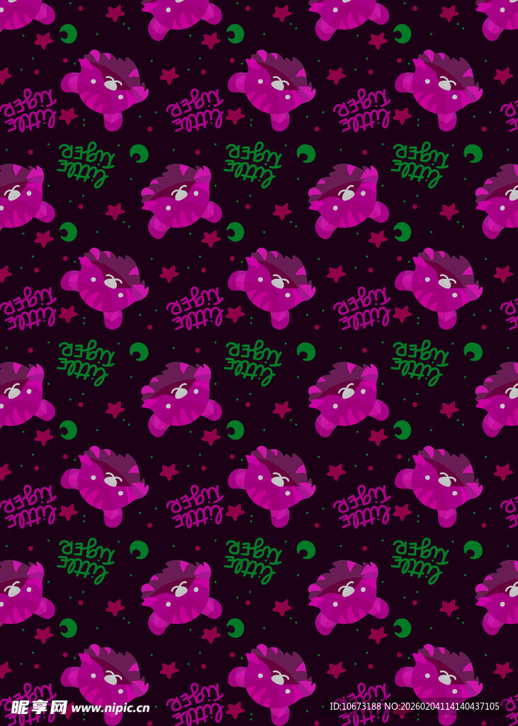 紫色花卉图案无缝背景