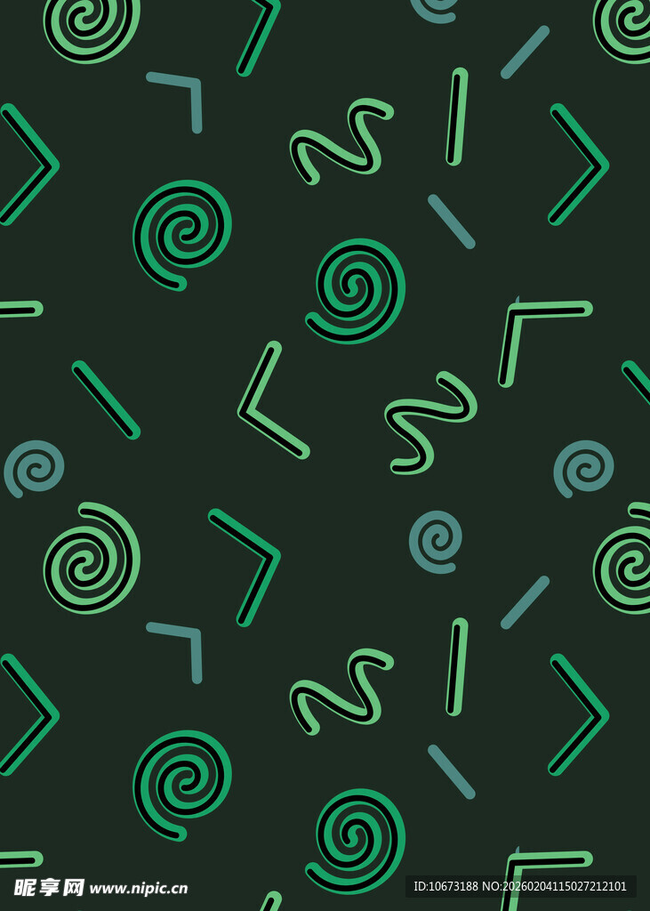 绿色几何线条抽象图案背景